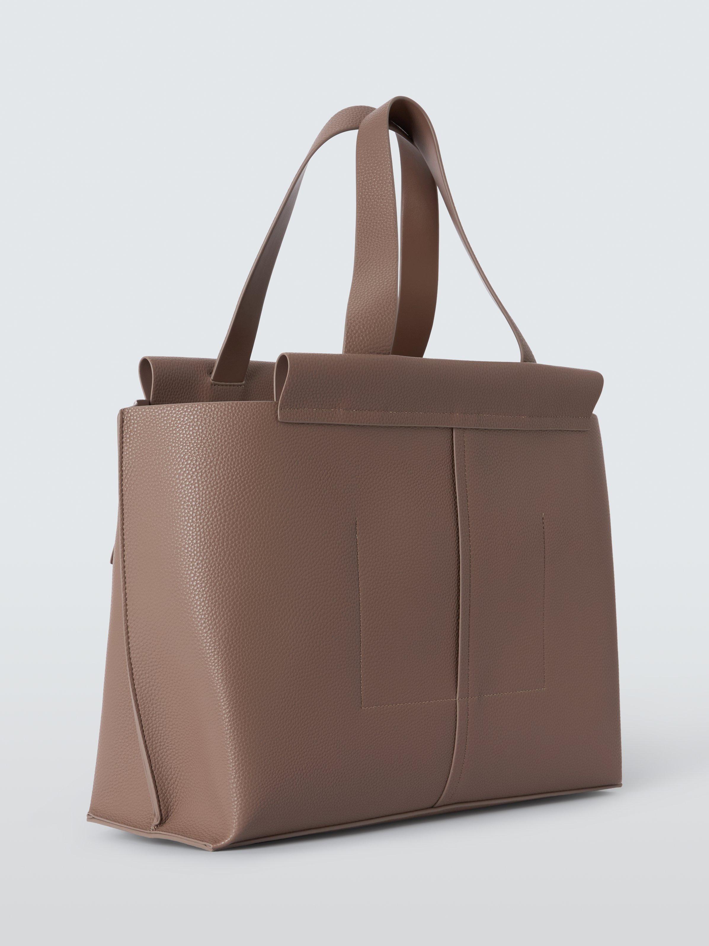 Product image 3 of 6, which shows John Lewis ANYDAY Sia Triple Flap Tote Bag, Taupe