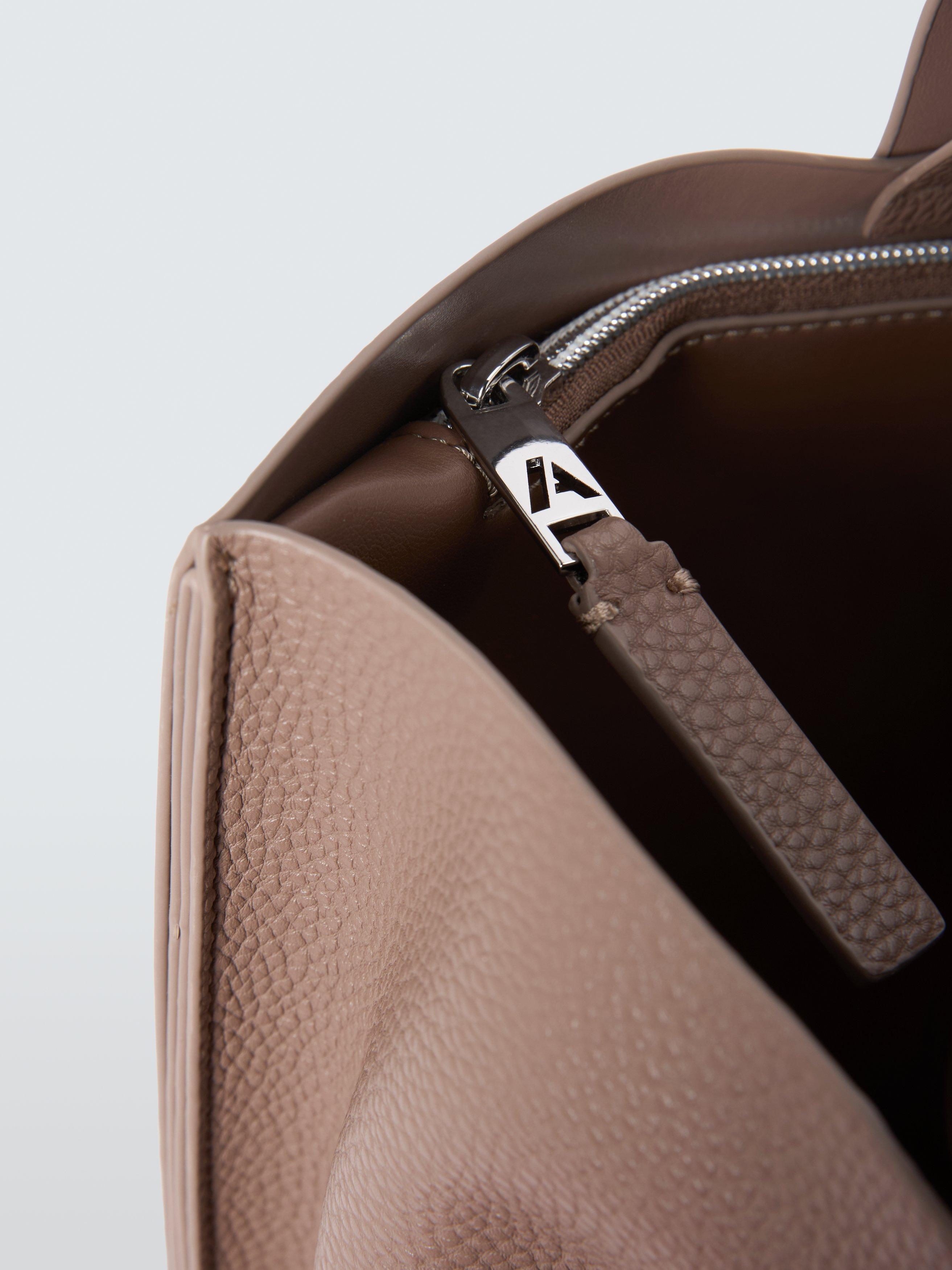 Product image 5 of 6, which shows John Lewis ANYDAY Sia Triple Flap Tote Bag, Taupe