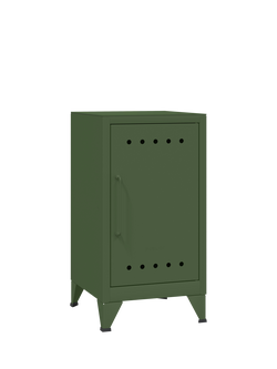 Bisley Fern Mini Right Hand Side Table/Locker - view 2, Olive Green