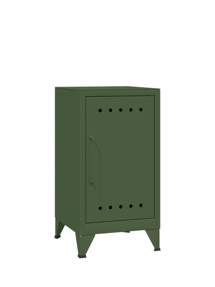 Bisley Fern Mini Right Hand Side Table/Locker - view 2, Olive Green