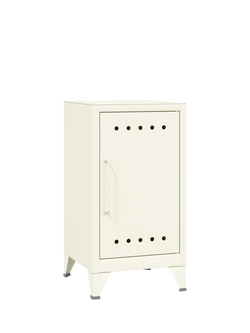 Bisley Fern Mini Right Hand Side Table/Locker - view 2, Traffic White