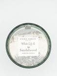 Laura Ashley Hartington White Lily & Sandalwood Scented Candle, 190g