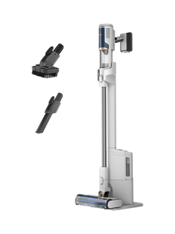 Shark BU3521UK Cordless Vacuum Cleaner, White/Navy/Brass, White/Navy & Brass