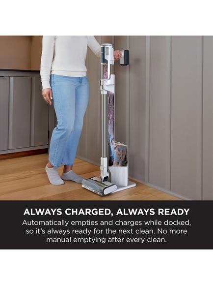 Shark BU3521UK Cordless Vacuum Cleaner, White/Navy/Brass - view 2, White/Navy & Brass