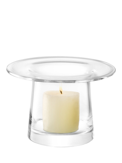 LSA International Victoria Small Glass Vase/Lantern, Clear - view 2, Clear