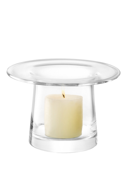LSA International Victoria Small Glass Vase/Lantern, Clear - view 2, Clear