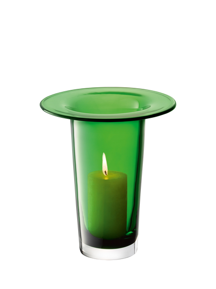 LSA International Victoria Vase/Lantern, Large, H26cm - view 2, Fern Green