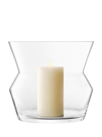 LSA International Sculpt Vase/Lantern, Small, H23cm - view 2, Clear