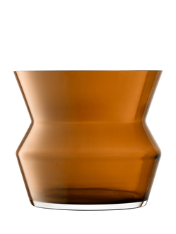 LSA International Sculpt Vase/Lantern, Small, H23cm, Cognac