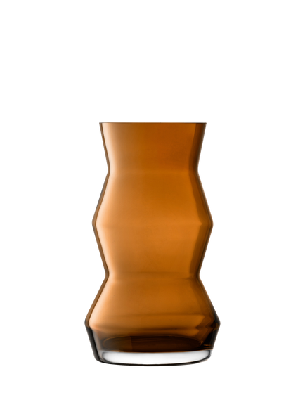 LSA International Sculpt Vase/Lantern, Large, H36cm, Cognac