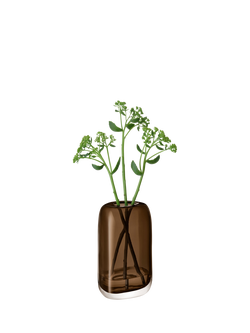 LSA International Melt Vase, H24cm, Brown, Mushroom Brown