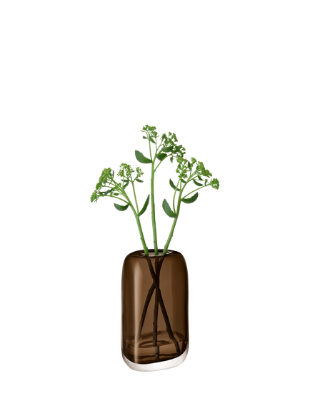 LSA International Melt Vase, H24cm, Brown, Mushroom Brown