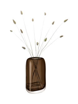LSA International Melt Vase, H24cm, Brown - view 2, Mushroom Brown