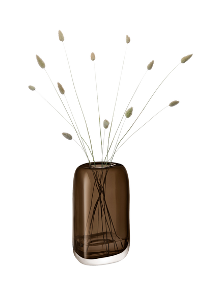LSA International Melt Vase, H24cm, Brown - view 2, Mushroom Brown