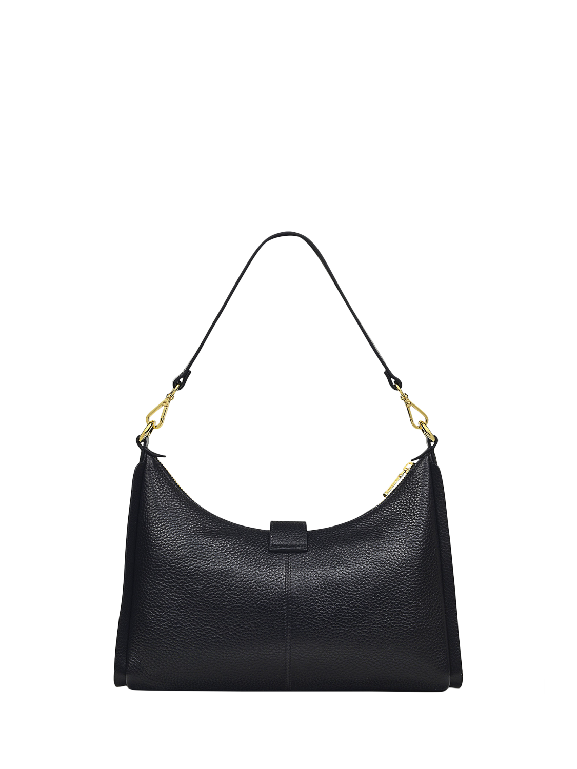 Product image 2 of 5, which shows Radley Sloane Street Leather Medium Zip Top Shoulder Bag, Black