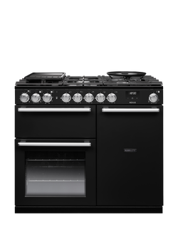 Rangemaster Nexus 100cm Dual Fuel Range Cooker with Gas Hob, Charcoal Black