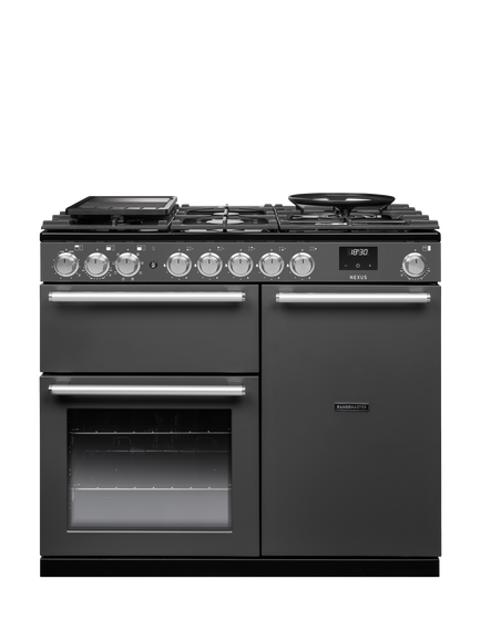 Rangemaster Nexus 100cm Dual Fuel Range Cooker with Gas Hob, Slate