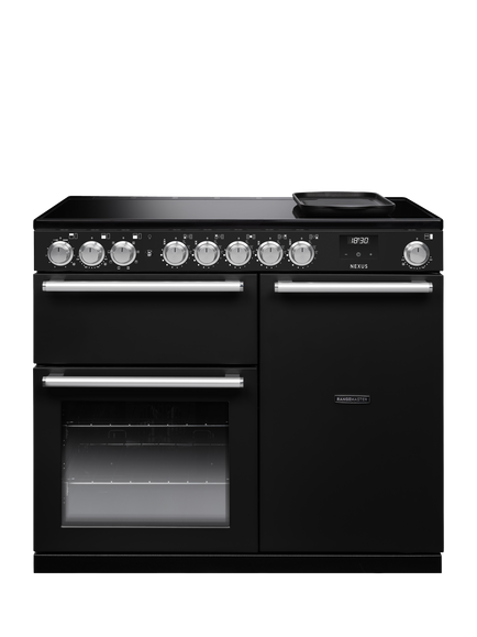 Rangemaster Nexus 100cm Electric Range Cooker with Induction Hob, Charcoal Black
