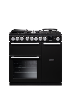 Rangemaster Nexus 90cm Dual Fuel Range Cooker with Gas Hob, Charcoal Black