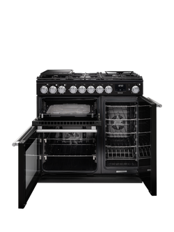 Rangemaster Nexus 90cm Dual Fuel Range Cooker with Gas Hob - view 2, Charcoal Black