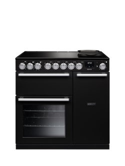 Rangemaster Nexus 90cm Electric Range Cooker with Induction Hob, Charcoal Black