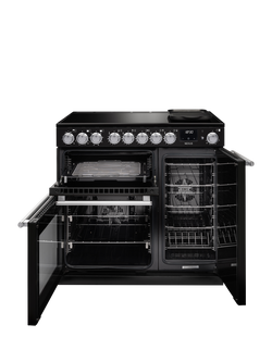 Rangemaster Nexus 90cm Electric Range Cooker with Induction Hob - view 2, Charcoal Black