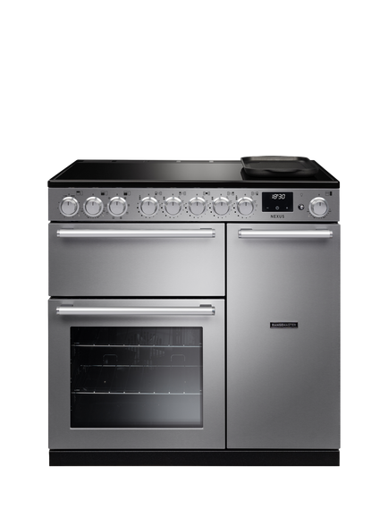 Rangemaster Nexus 90cm Electric Range Cooker with Induction Hob, Stainless Steel