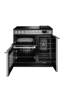 Rangemaster Nexus 90cm Electric Range Cooker with Induction Hob - view 2, Stainless Steel