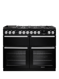 Rangemaster Nexus 110cm Dual Fuel Range Cooker with Gas Hob, Charcoal Black