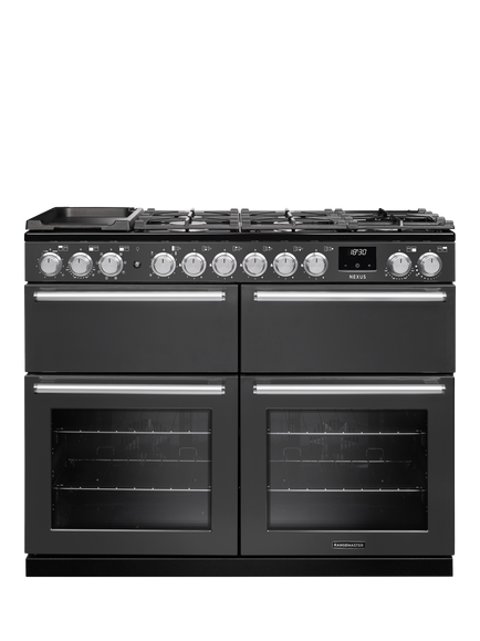 Rangemaster Nexus 110cm Dual Fuel Range Cooker with Gas Hob, Slate
