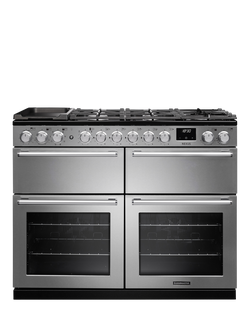 Rangemaster Nexus 110cm Dual Fuel Range Cooker with Gas Hob, Stainless Steel