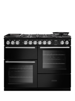 Rangemaster Nexus 110cm Dual Fuel Range Cooker with Gas Hob, Charcoal Black