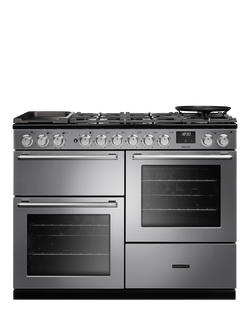 Rangemaster Nexus 110cm Dual Fuel Range Cooker with Gas Hob, Stainless Steel