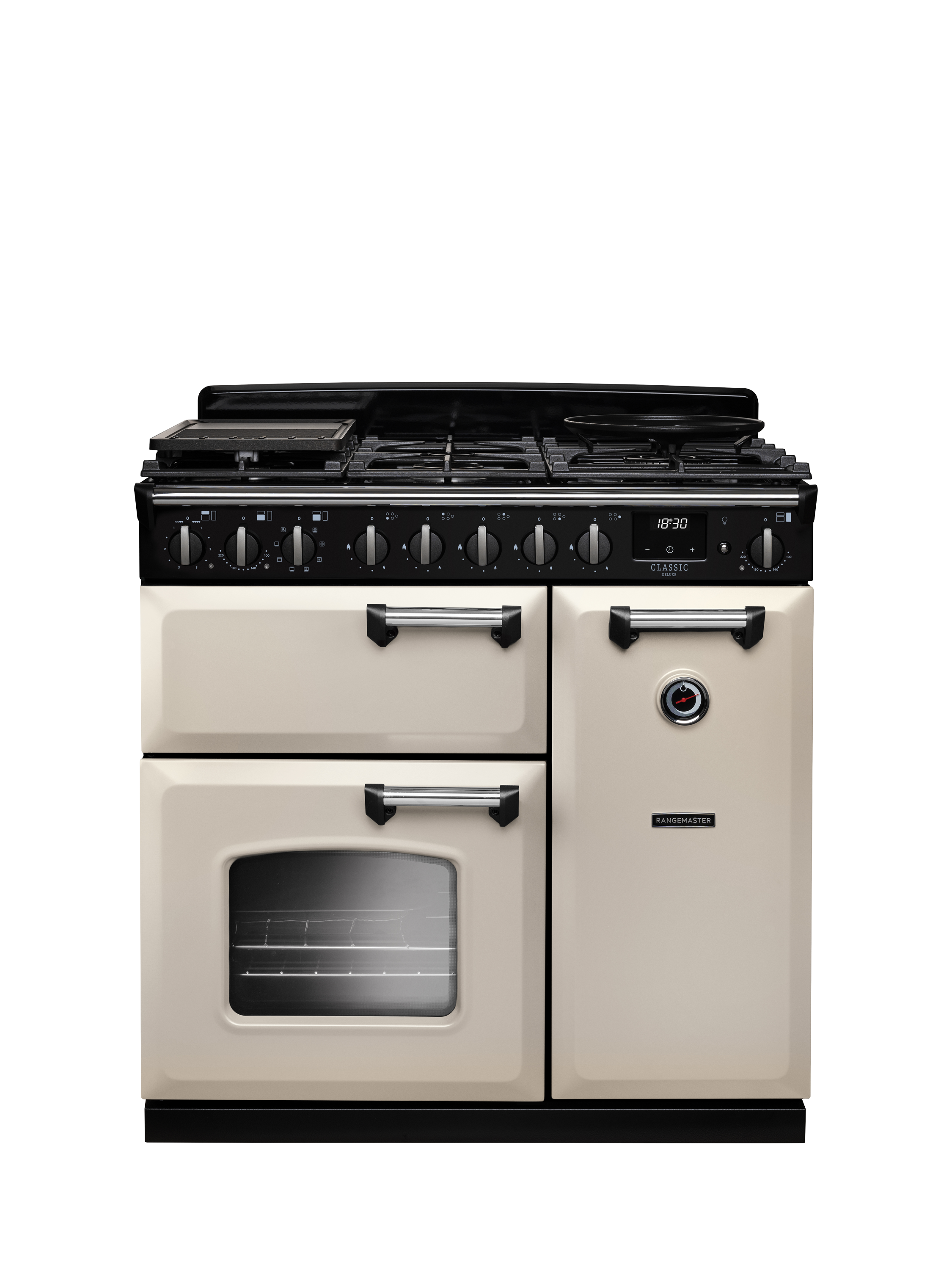 Rangemaster Classic Deluxe CLDL90DFPPCR/CM1 90cm Dual Fuel Range Cooker ...