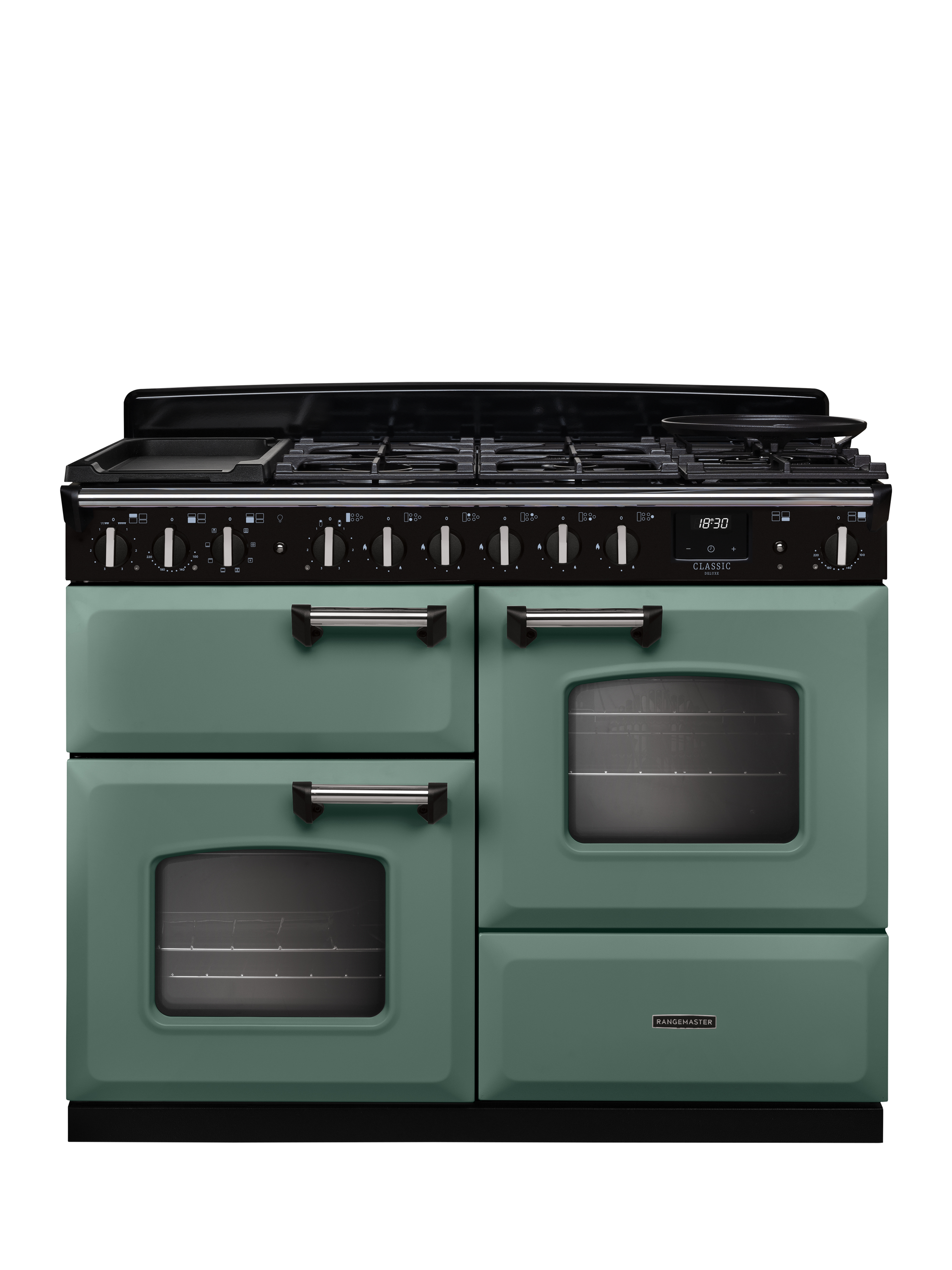 Rangemaster Classic Deluxe CLDLO110DFPMGR/CM1 110cm Dual Fuel Range ...