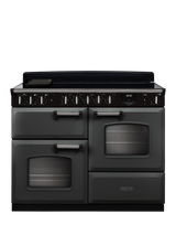 Rangemaster Classic Deluxe CLDLO110EIPBOR/AB1 110cm Electric Range Cooker with Induction Hob, Bordeaux, Slate/Chrome
