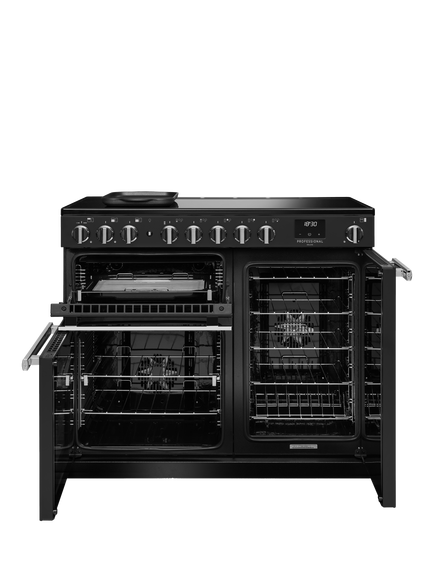 Rangemaster Professional Deluxe PRDL100EIP 100cm Electric Range Cooker with Induction Hob - view 2, Black