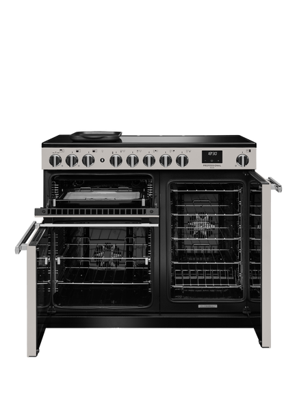 Rangemaster Professional Deluxe PRDL100EIP 100cm Electric Range Cooker with Induction Hob - view 2, Ivory