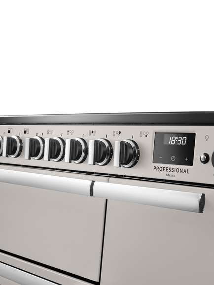 Rangemaster Professional Deluxe PRDL90EIP 90cm Electric Range Cooker with Induction Hob - view 2, Ivory