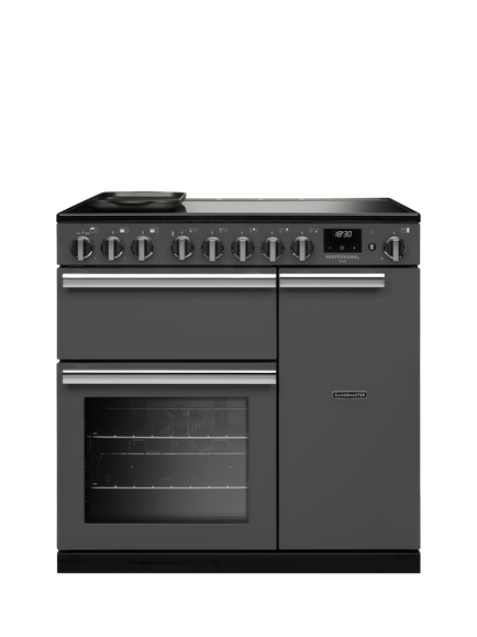 Rangemaster Professional Deluxe PRDL90EIP 90cm Electric Range Cooker with Induction Hob, Slate