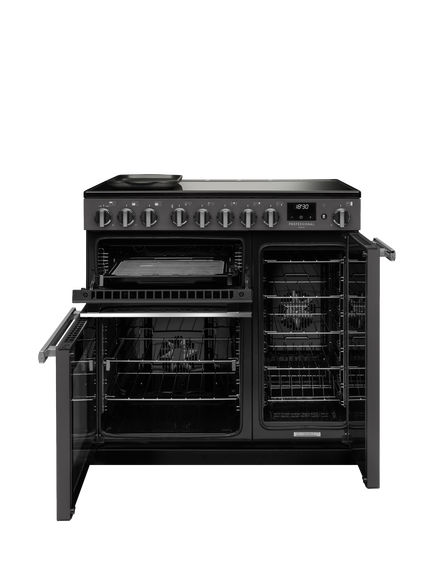 Rangemaster Professional Deluxe PRDL90EIP 90cm Electric Range Cooker with Induction Hob - view 2, Slate