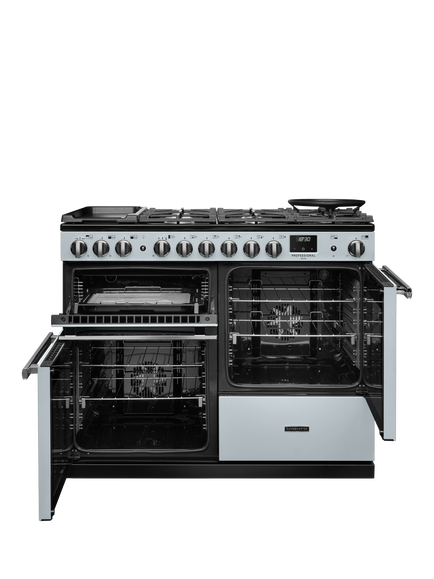 Rangemaster Professional Deluxe PRDLO110DFP 110cm Dual Fuel Range Cooker with Gas Hob - view 2, Misty Blue