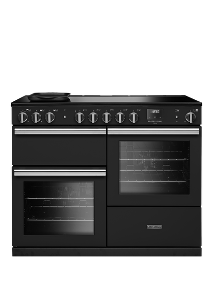 Rangemaster Professional Deluxe PRDLO110EIP 110cm Electric Range Cooker with Induction Hob, Black