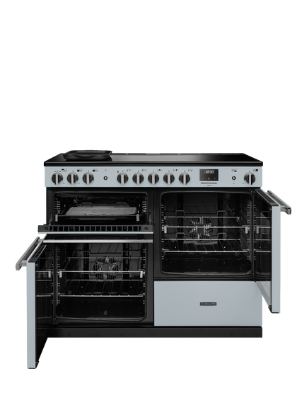 Rangemaster Professional Deluxe PRDLO110EIPMSB/CM1 110cm Electric Range Cooker with Induction Hob, Misty Blue - view 2, Misty Blue