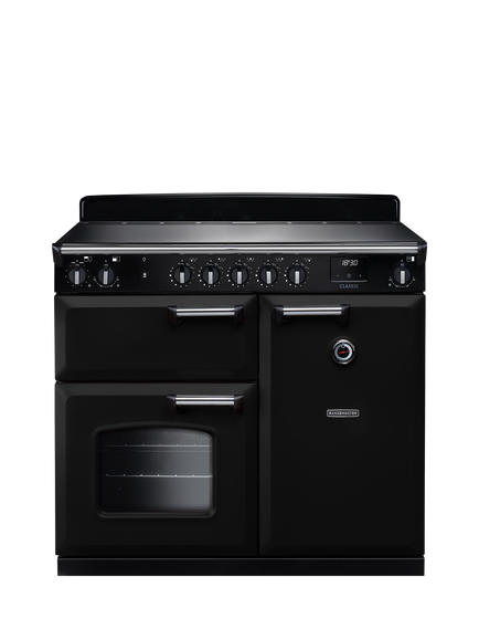 Rangemaster Classic CL100EIPBOR/CM1 Electric Range Cooker with Induction Hob, Black