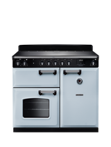 Rangemaster Classic CL100EIPBOR/CM1 Electric Range Cooker with Induction Hob, Misty Blue