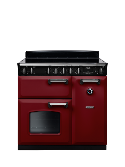 Rangemaster Classic CL90EIPMSB/CM1 90cm Electric Range Cooker with Induction Hob, Bordeaux