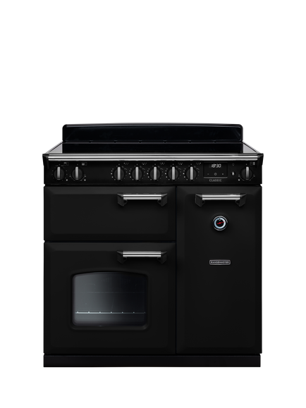 Rangemaster Classic CL90EIPMSB/CM1 90cm Electric Range Cooker with Induction Hob, Black
