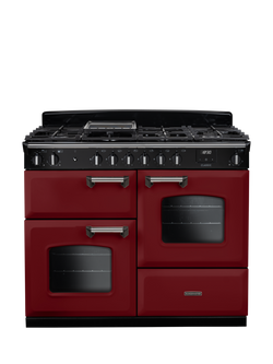 Rangemaster Classic CLO110DFPMSB/CM1 110cm Dual Fuel Range Cooker with Gas Hob, Bordeaux