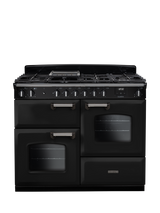 Rangemaster Classic CLO110DFPMSB/CM1 110cm Dual Fuel Range Cooker with Gas Hob, Black
